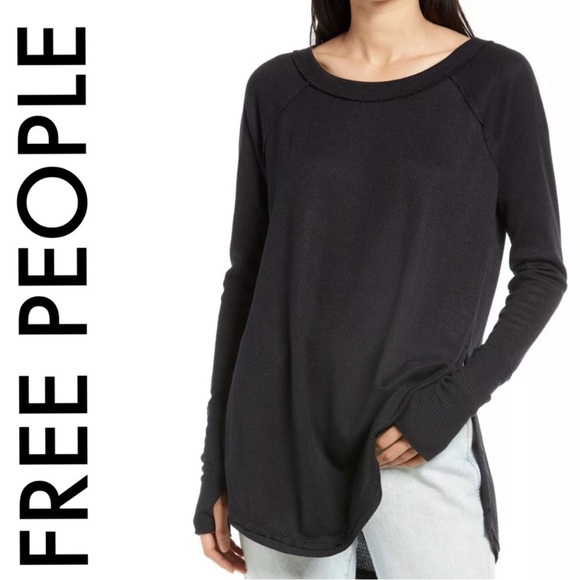Free People Tops - Free People Black Long Sleeve Top